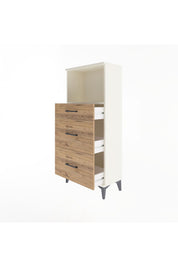Arges Dolap Tek Raflı 3 Çekmeceli 60x30x134 - S17M034V3A