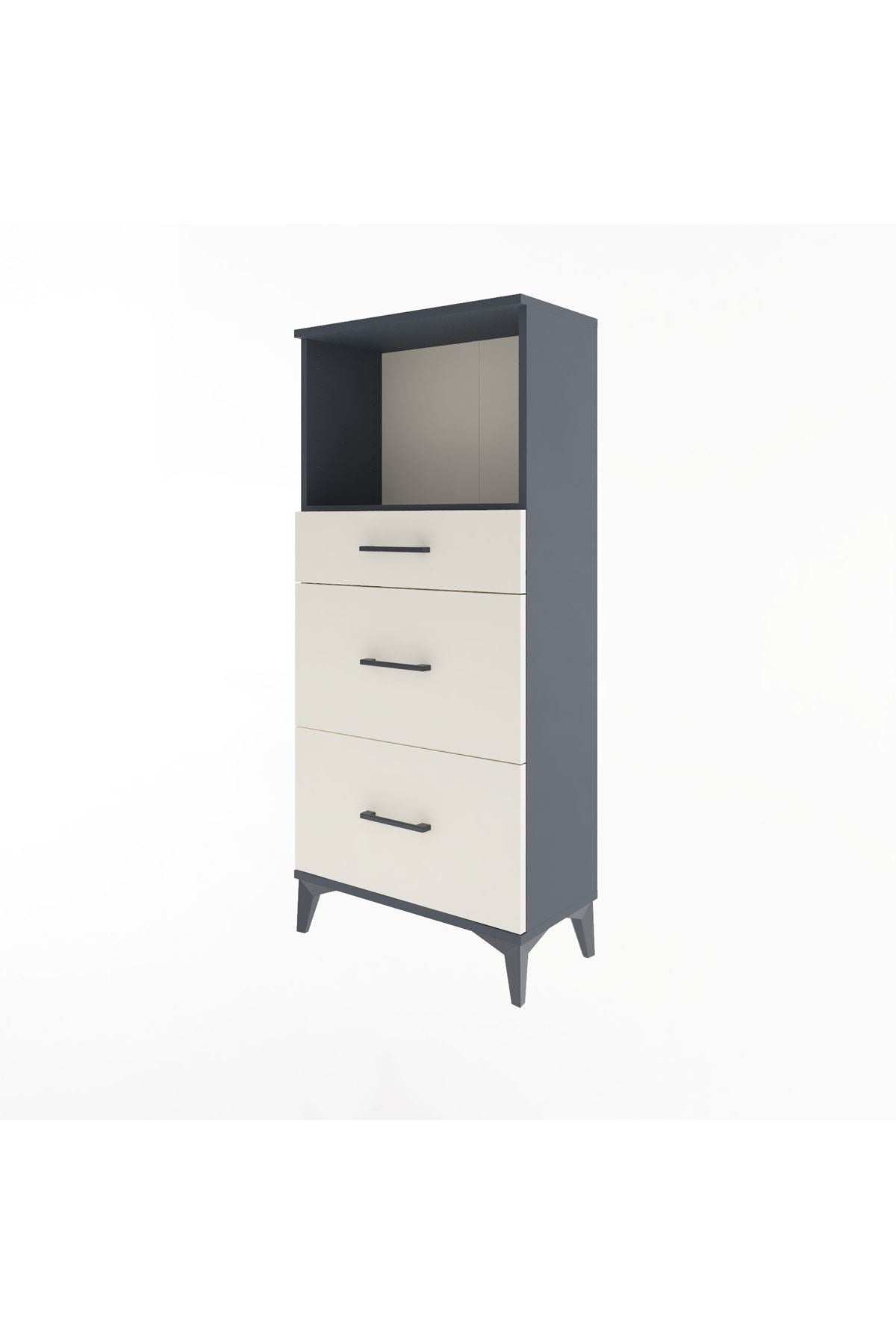 Arges Dolap Tek Raflı 3 Çekmeceli 60x30x134 - S17M034V4A