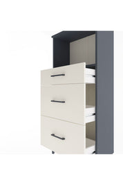 Arges Dolap Tek Raflı 3 Çekmeceli 60x30x134 - S17M034V4A