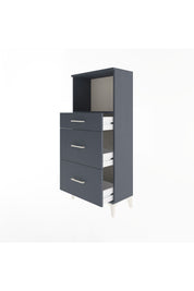 Arges Dolap Tek Raflı 3 Çekmeceli 60x30x134 - S17M034V5A