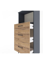 Arges Dolap Tek Raflı 3 Çekmeceli 60x30x134 - S17M034V6A