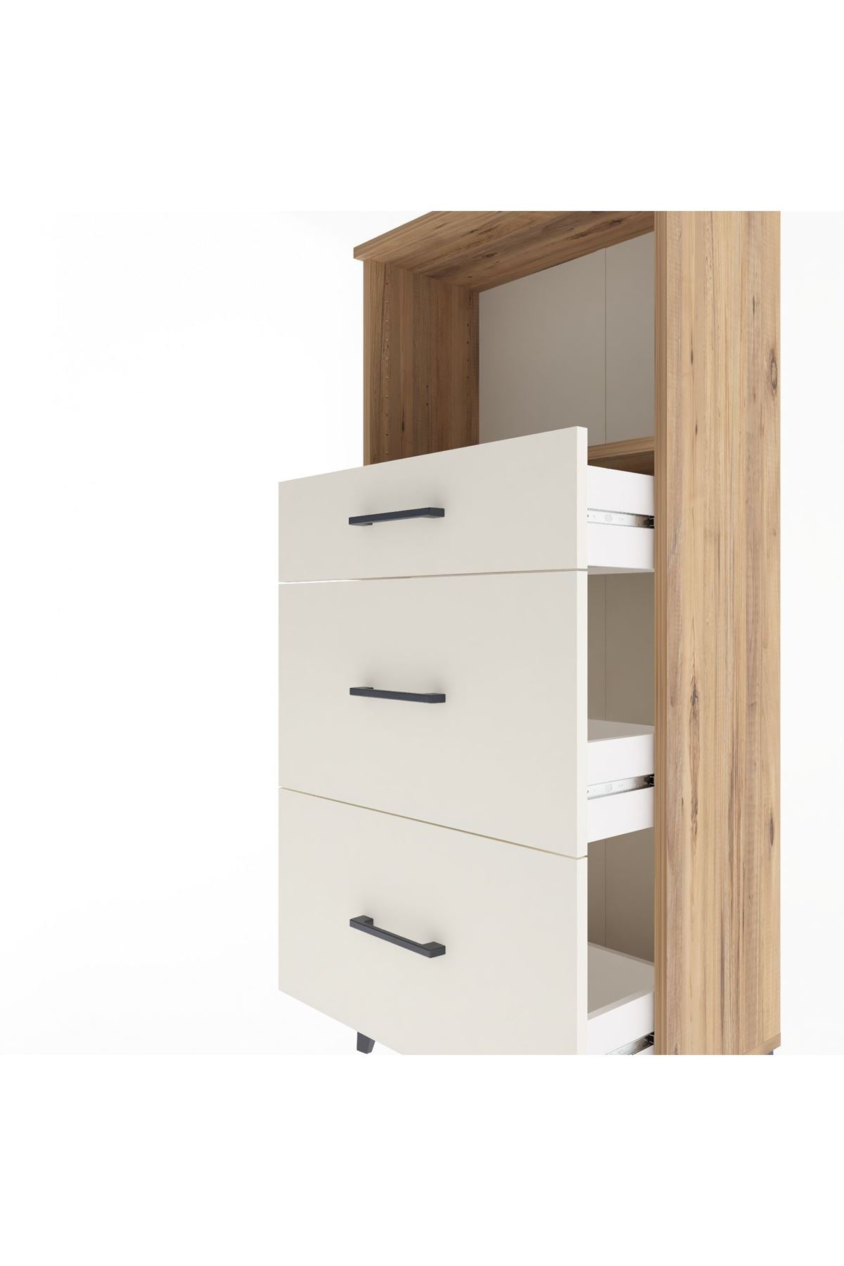 Arges Dolap Tek Raflı 3 Çekmeceli 60x30x134 - S17M034V7A