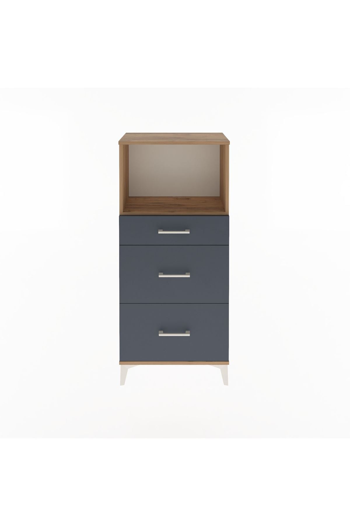 Arges Dolap Tek Raflı 3 Çekmeceli 60x30x134 - S17M034V8A