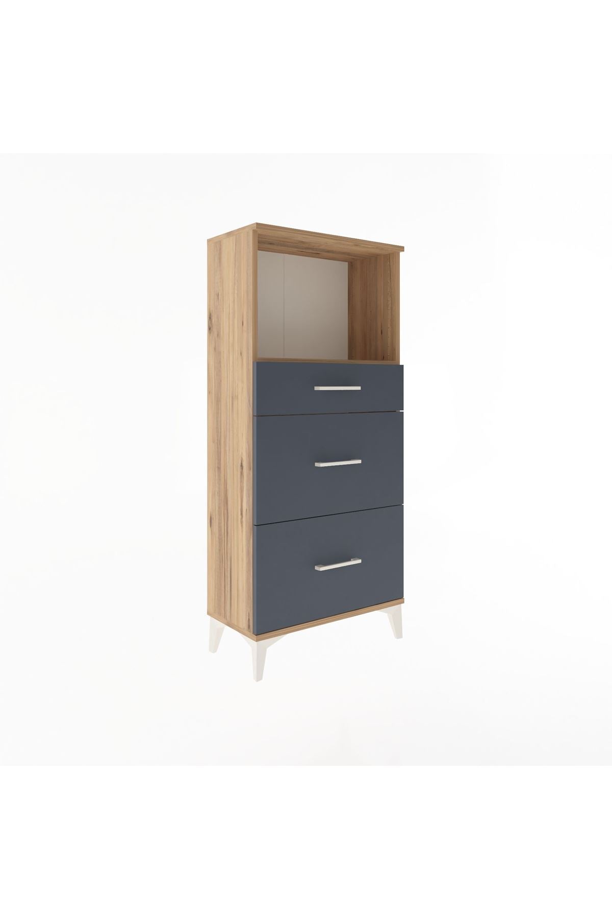 Arges Dolap Tek Raflı 3 Çekmeceli 60x30x134 - S17M034V8A
