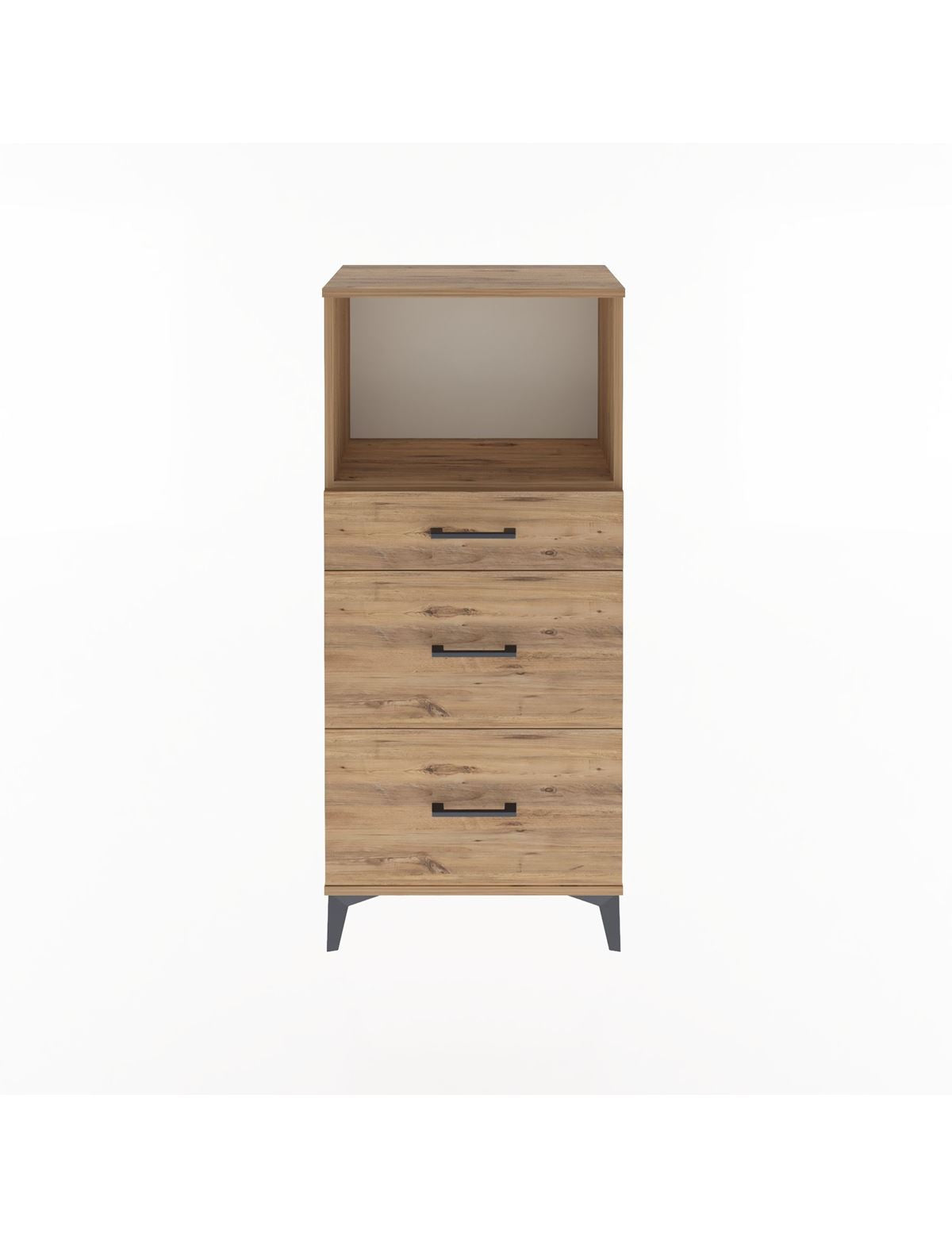 Arges Dolap Tek Raflı 3 Çekmeceli 60x30x134 - S17M034V9A