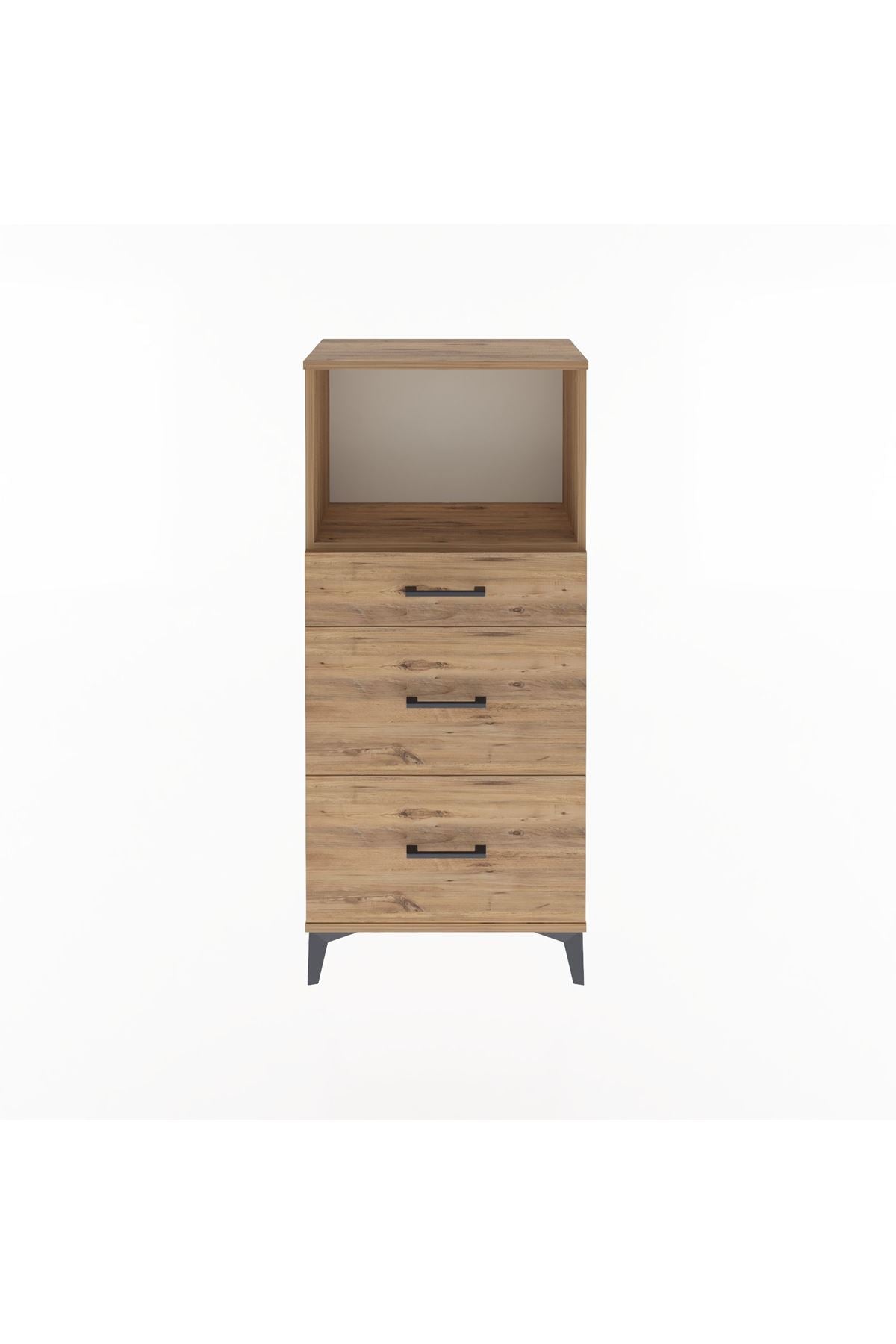 Arges Dolap Tek Raflı 3 Çekmeceli 60x30x134 - S17M034V9A