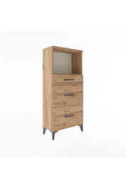 Arges Dolap Tek Raflı 3 Çekmeceli 60x30x134 - S17M034V9A