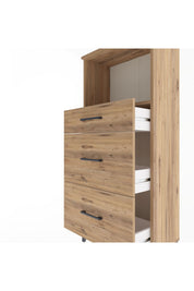 Arges Dolap Tek Raflı 3 Çekmeceli 60x30x134 - S17M034V9A