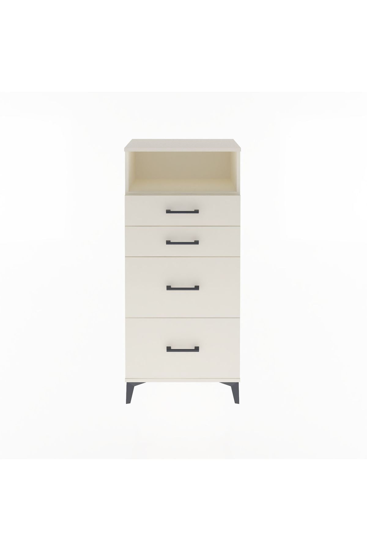 Arges Dolap Tek Raflı 4 Çekmeceli 60x30x134 - S17M035V1A