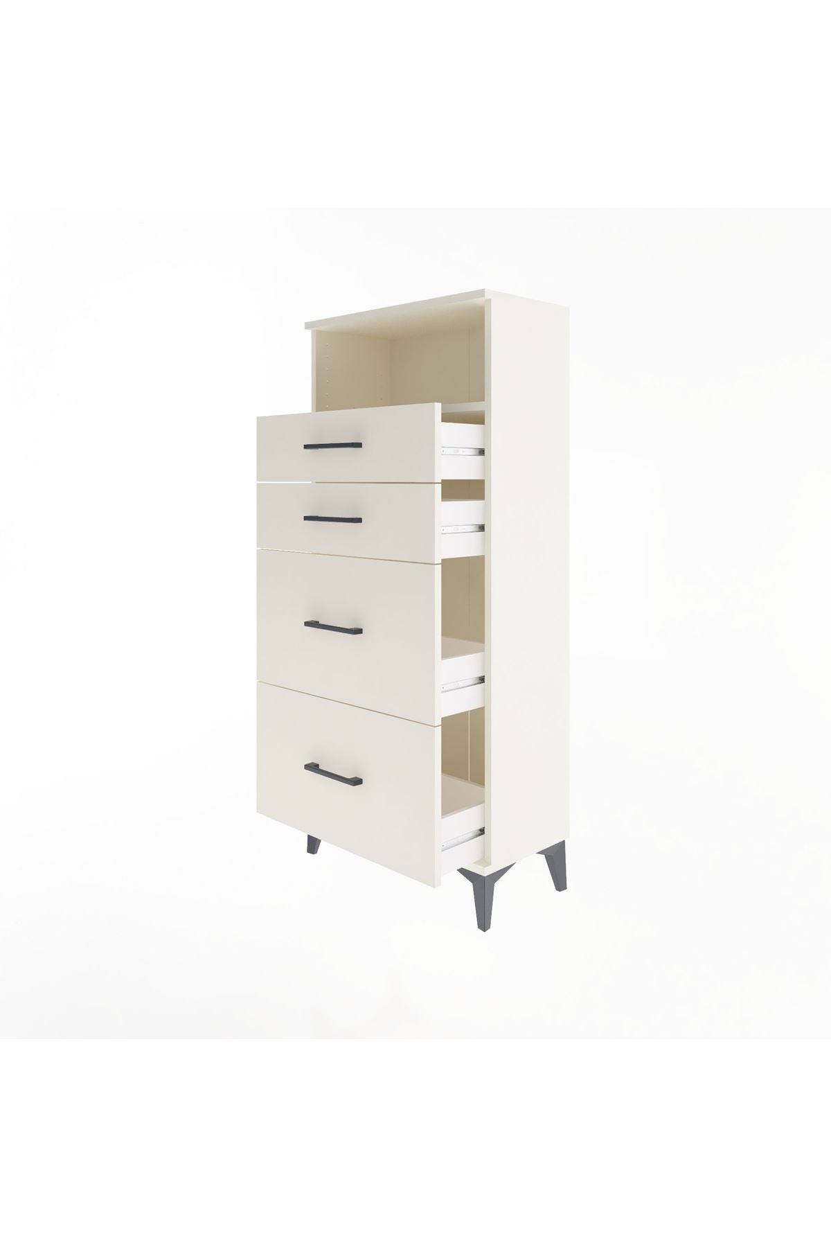 Arges Dolap Tek Raflı 4 Çekmeceli 60x30x134 - S17M035V1A