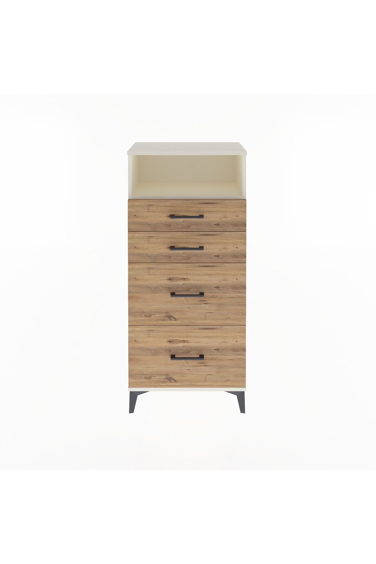 Arges Dolap Tek Raflı 4 Çekmeceli 60x30x134 - S17M035V3A