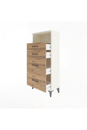 Arges Dolap Tek Raflı 4 Çekmeceli 60x30x134 - S17M035V3A