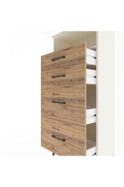 Arges Dolap Tek Raflı 4 Çekmeceli 60x30x134 - S17M035V3A