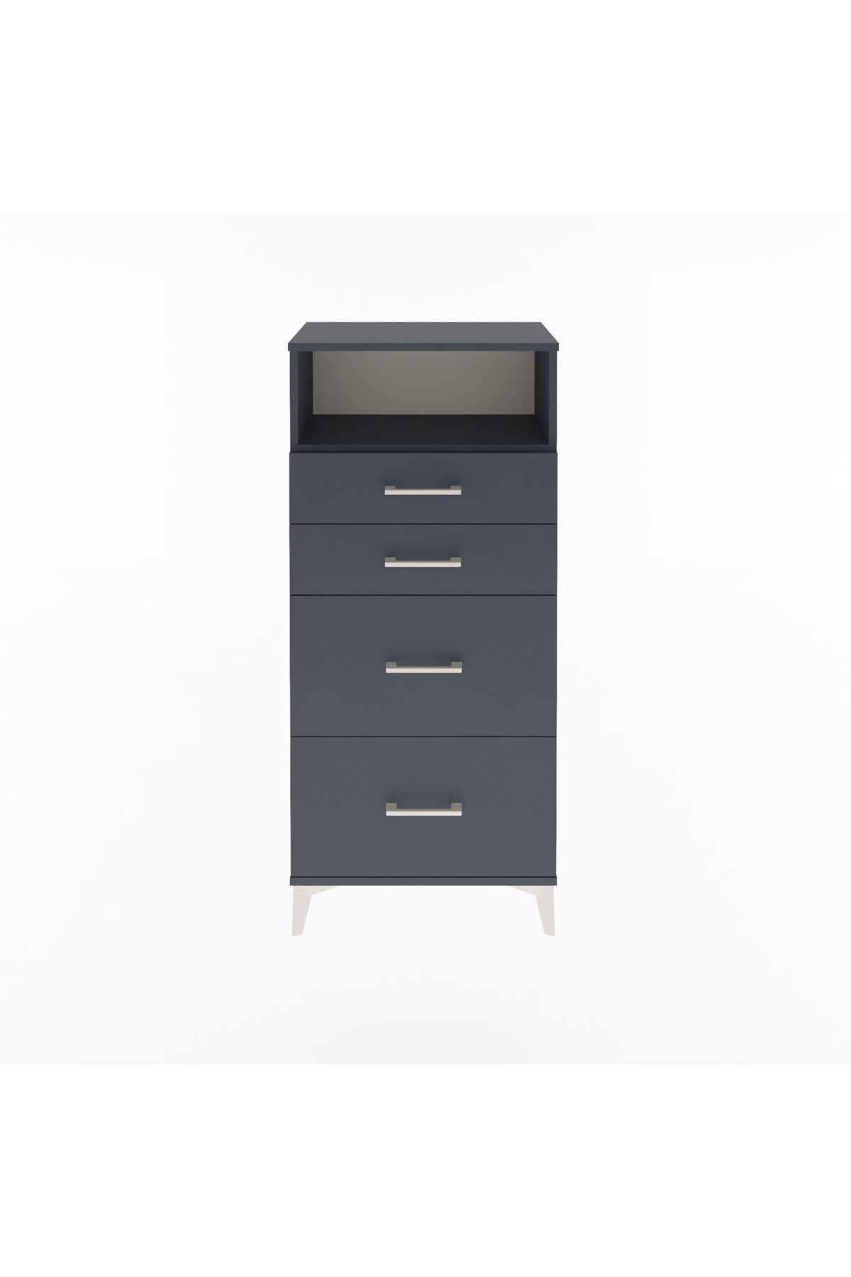 Arges Dolap Tek Raflı 4 Çekmeceli 60x30x134 - S17M035V5A