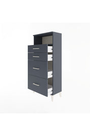 Arges Dolap Tek Raflı 4 Çekmeceli 60x30x134 - S17M035V5A