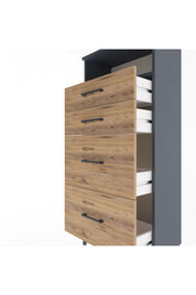 Arges Dolap Tek Raflı 4 Çekmeceli 60x30x134 - S17M035V6A