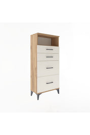 Arges Dolap Tek Raflı 4 Çekmeceli 60x30x134 - S17M035V7A