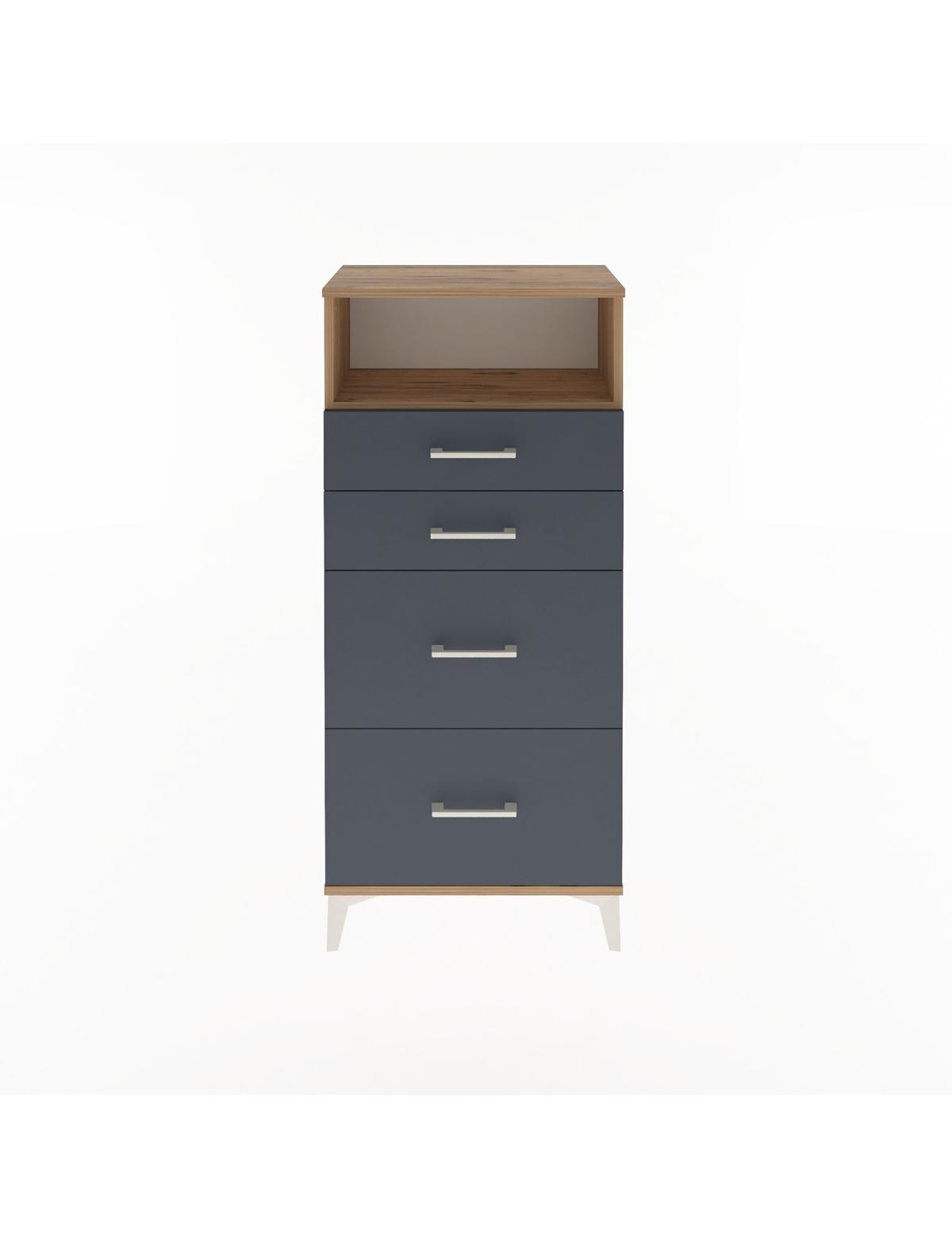 Arges Dolap Tek Raflı 4 Çekmeceli 60x30x134 - S17M035V8A