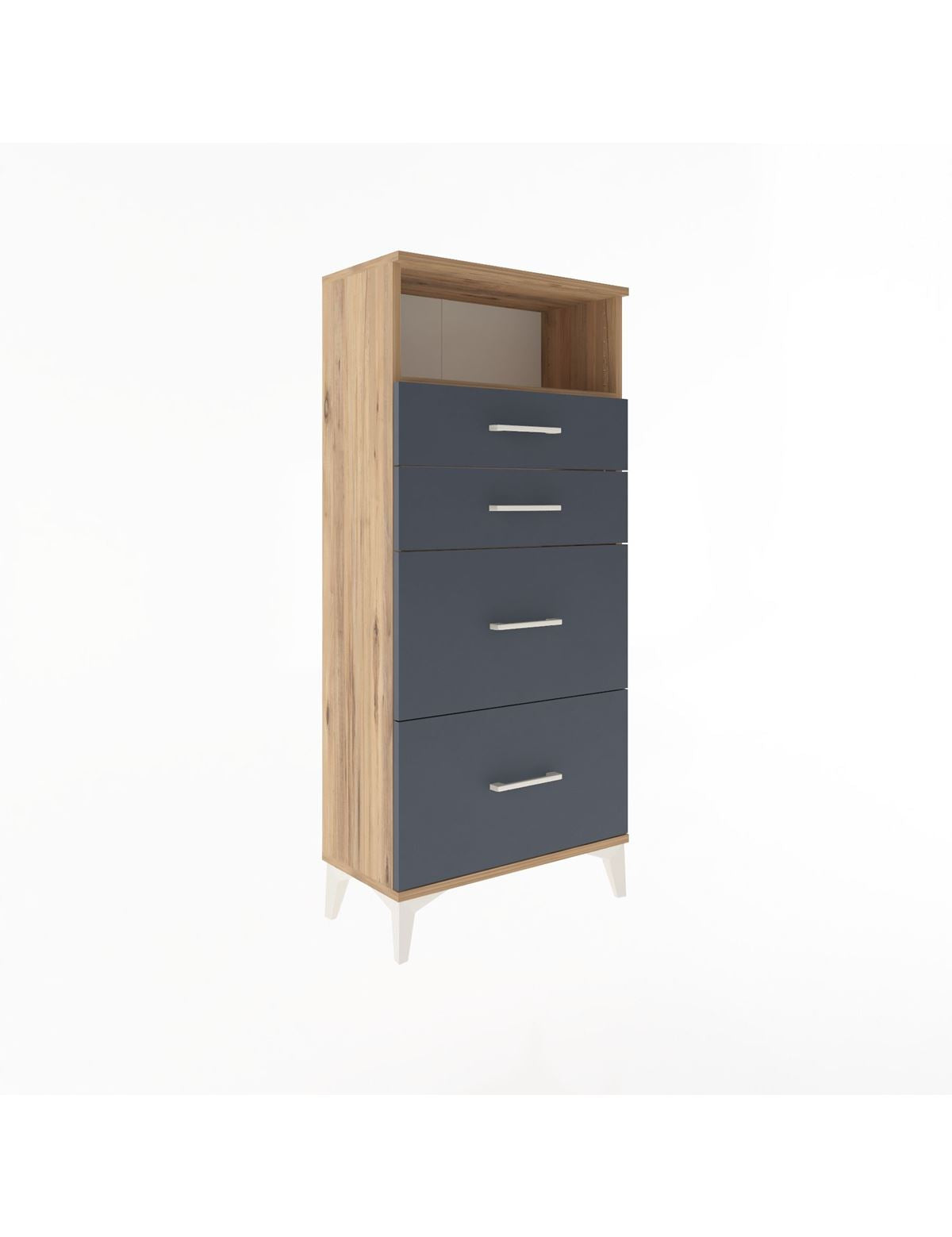 Arges Dolap Tek Raflı 4 Çekmeceli 60x30x134 - S17M035V8A