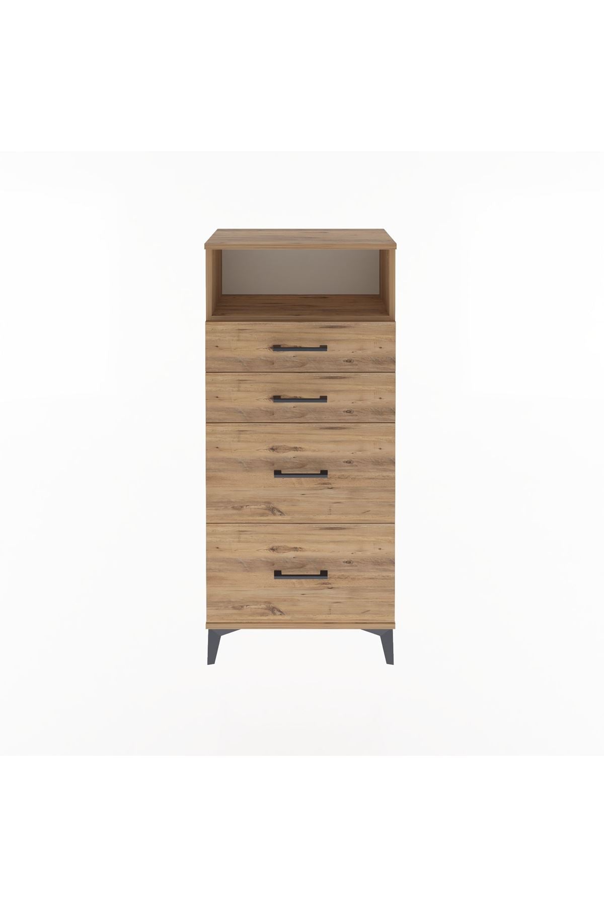Arges Dolap Tek Raflı 4 Çekmeceli 60x30x134 - S17M035V9A