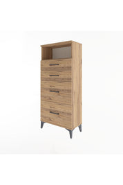 Arges Dolap Tek Raflı 4 Çekmeceli 60x30x134 - S17M035V9A