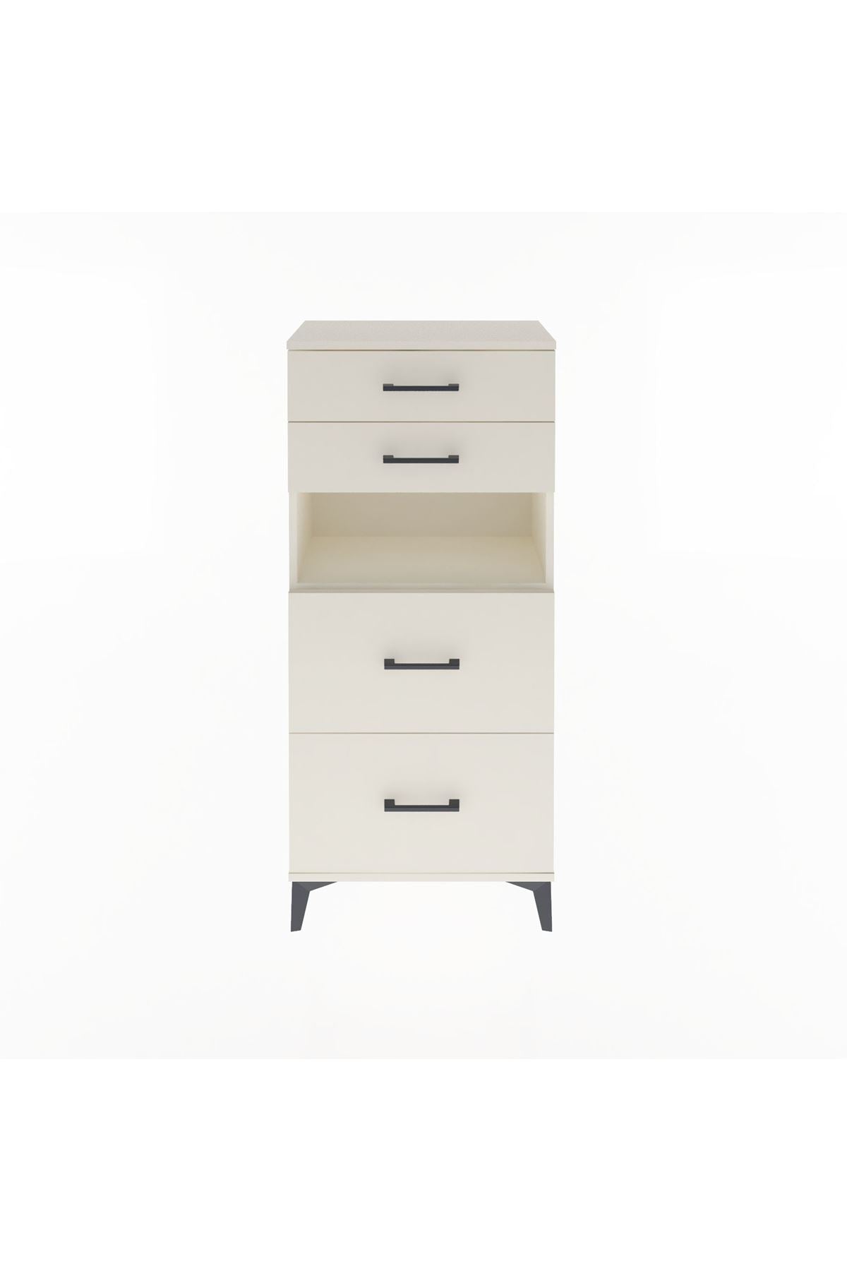 Arges Dolap Tek Raflı 4 Çekmeceli 60x30x134 - S17M036V1A