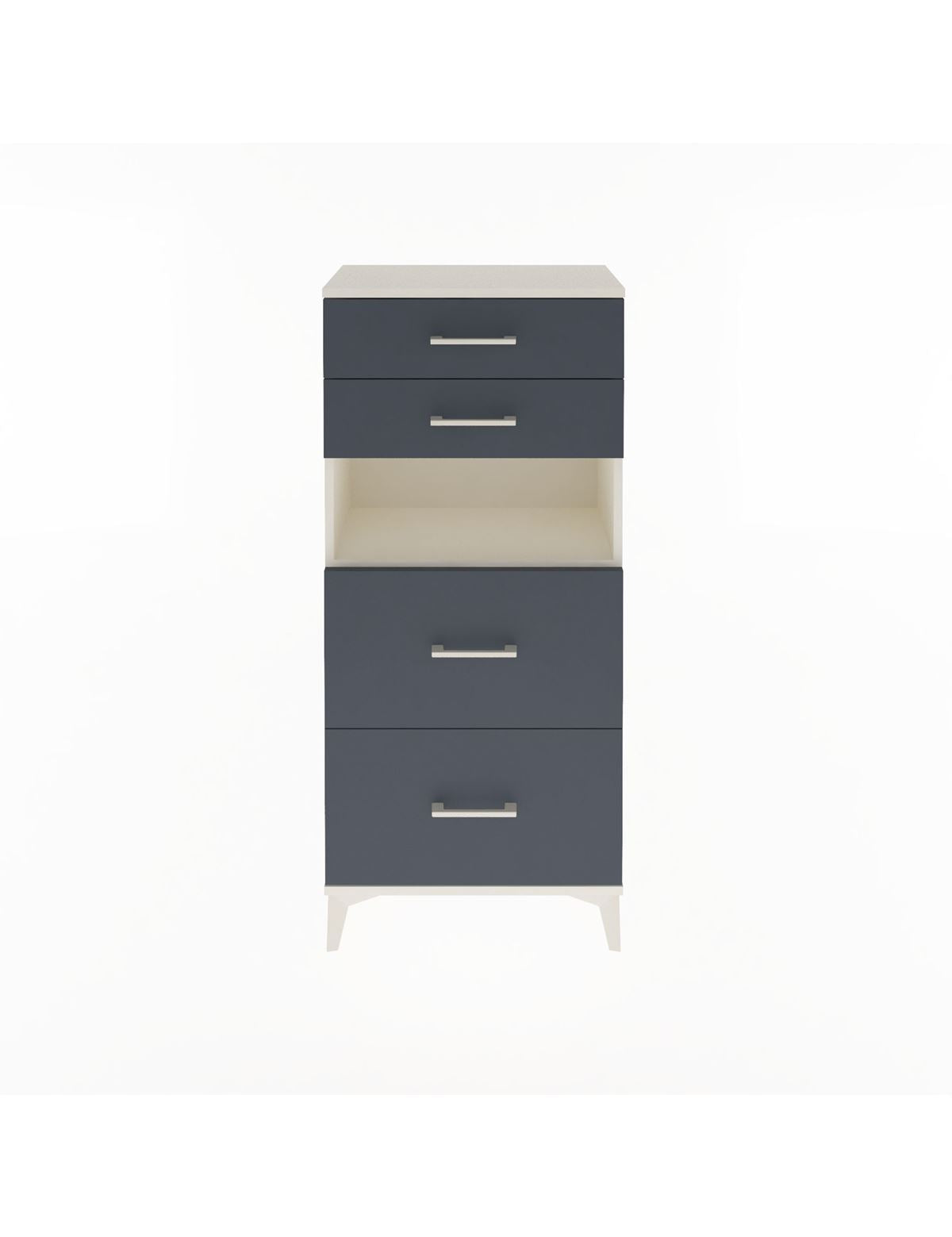 Arges Dolap Tek Raflı 4 Çekmeceli 60x30x134 - S17M036V2A