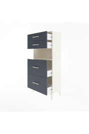 Arges Dolap Tek Raflı 4 Çekmeceli 60x30x134 - S17M036V2A