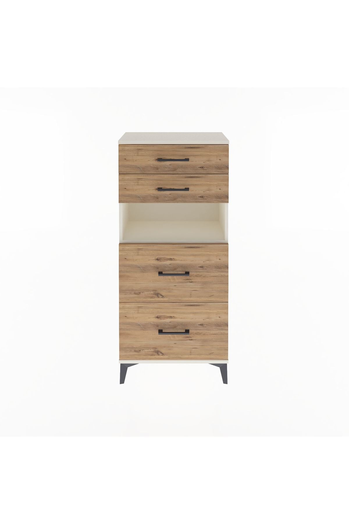 Arges Dolap Tek Raflı 4 Çekmeceli 60x30x134 - S17M036V3A