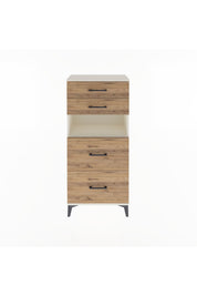 Arges Dolap Tek Raflı 4 Çekmeceli 60x30x134 - S17M036V3A