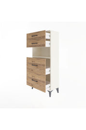 Arges Dolap Tek Raflı 4 Çekmeceli 60x30x134 - S17M036V3A