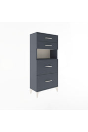 Arges Dolap Tek Raflı 4 Çekmeceli 60x30x134 - S17M036V5A