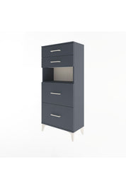 Arges Dolap Tek Raflı 4 Çekmeceli 60x30x134 - S17M036V5A