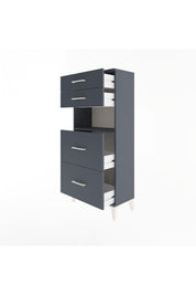 Arges Dolap Tek Raflı 4 Çekmeceli 60x30x134 - S17M036V5A