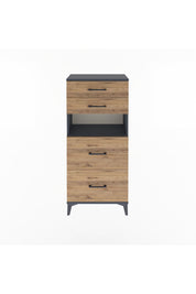 Arges Dolap Tek Raflı 4 Çekmeceli 60x30x134 - S17M036V6A