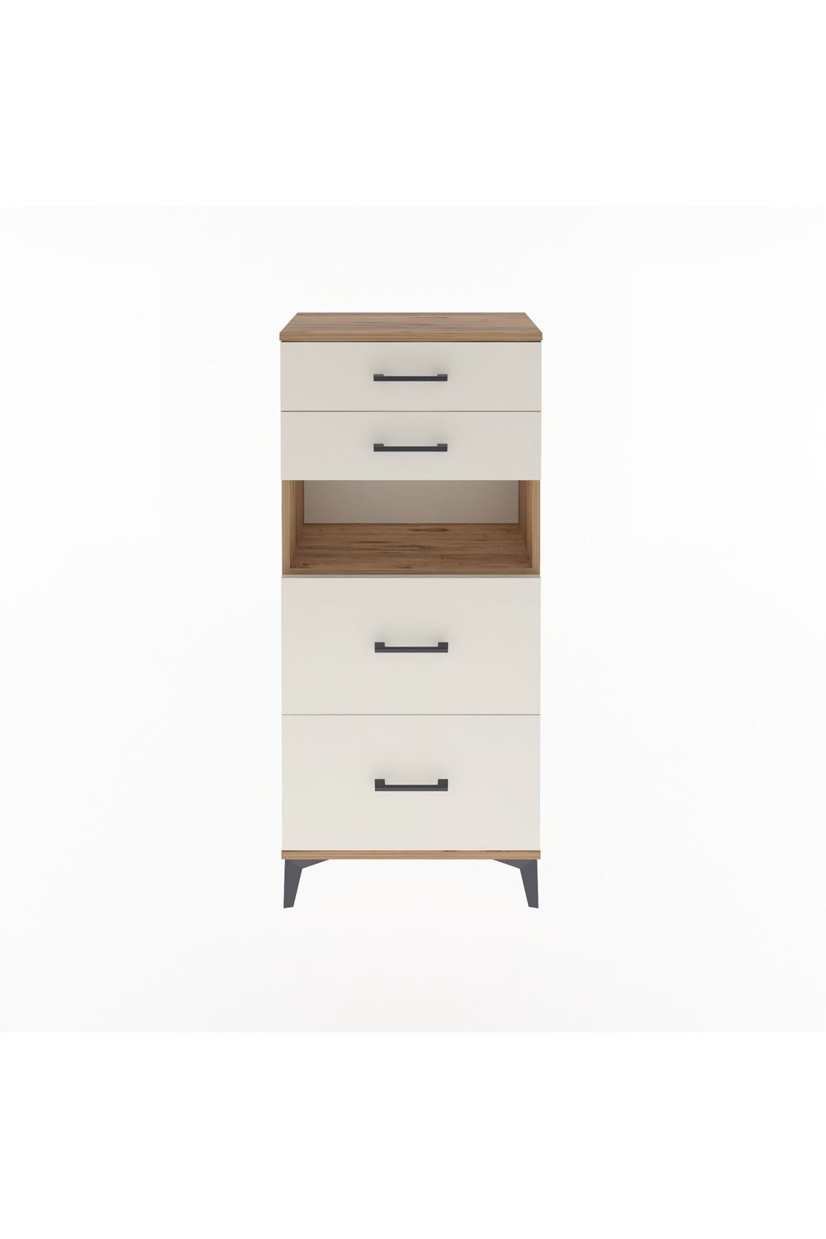 Arges Dolap Tek Raflı 4 Çekmeceli 60x30x134 - S17M036V7A