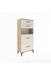 Arges Dolap Tek Raflı 4 Çekmeceli 60x30x134 - S17M036V7A