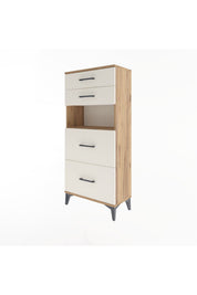 Arges Dolap Tek Raflı 4 Çekmeceli 60x30x134 - S17M036V7A