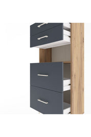 Arges Dolap Tek Raflı 4 Çekmeceli 60x30x134 - S17M036V8A