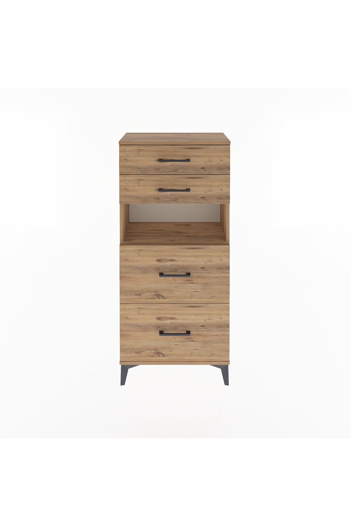 Arges Dolap Tek Raflı 4 Çekmeceli 60x30x134 - S17M036V9A