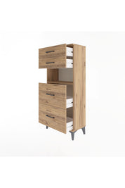Arges Dolap Tek Raflı 4 Çekmeceli 60x30x134 - S17M036V9A