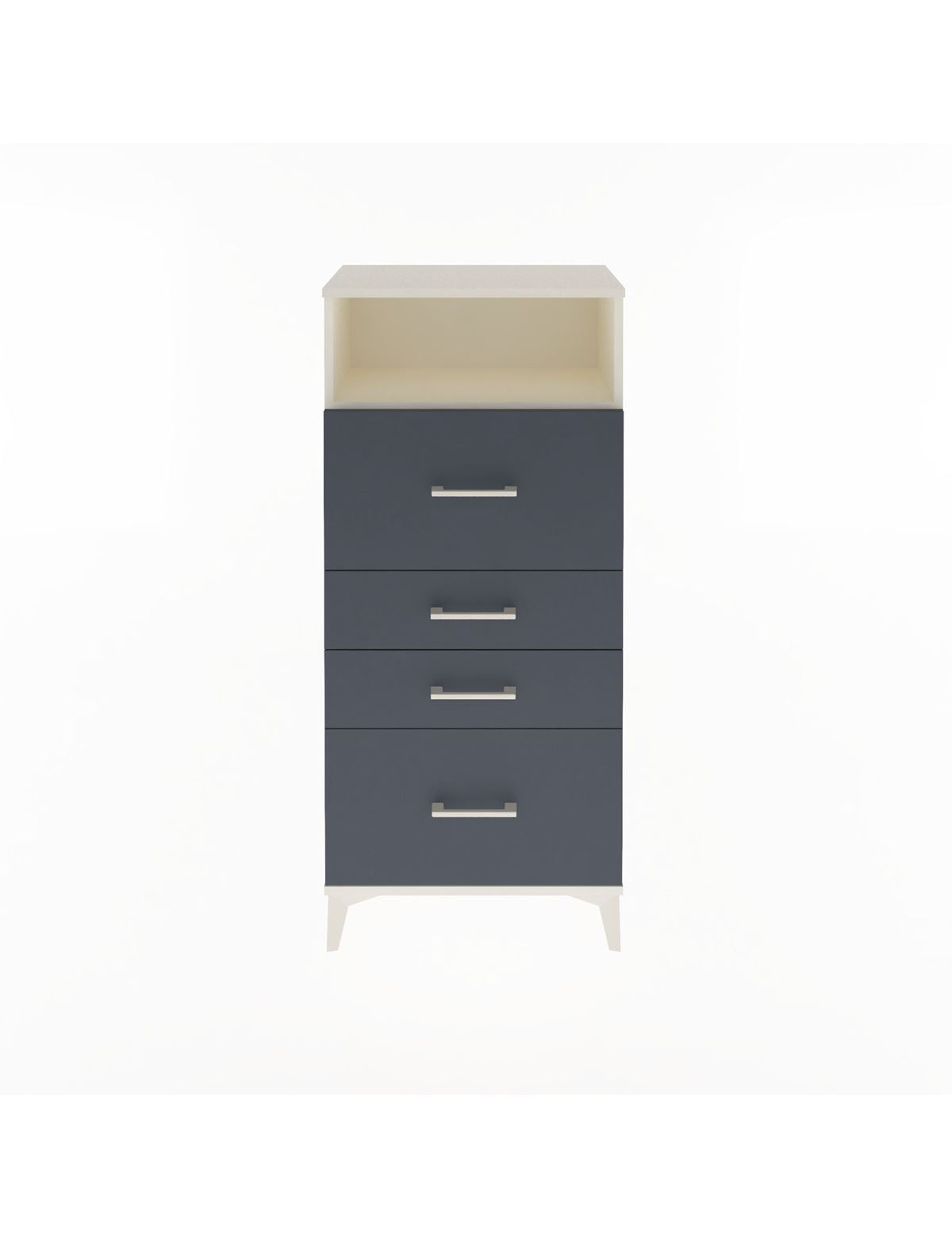Arges Dolap Tek Raflı 4 Çekmeceli 60x30x134 - S17M037V2A