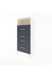 Arges Dolap Tek Raflı 4 Çekmeceli 60x30x134 - S17M037V2A