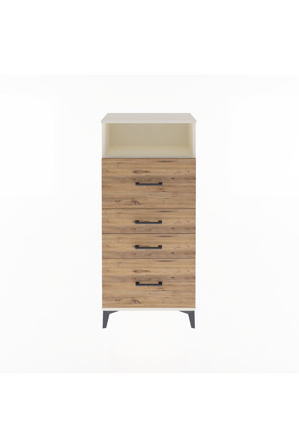 Arges Dolap Tek Raflı 4 Çekmeceli 60x30x134 - S17M037V3A