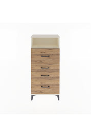 Arges Dolap Tek Raflı 4 Çekmeceli 60x30x134 - S17M037V3A