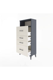 Arges Dolap Tek Raflı 4 Çekmeceli 60x30x134 - S17M037V4A