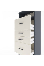 Arges Dolap Tek Raflı 4 Çekmeceli 60x30x134 - S17M037V4A