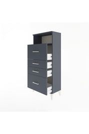 Arges Dolap Tek Raflı 4 Çekmeceli 60x30x134 - S17M037V5A