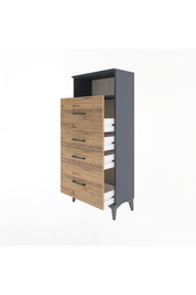 Arges Dolap Tek Raflı 4 Çekmeceli 60x30x134 - S17M037V6A