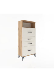 Arges Dolap Tek Raflı 4 Çekmeceli 60x30x134 - S17M037V7A